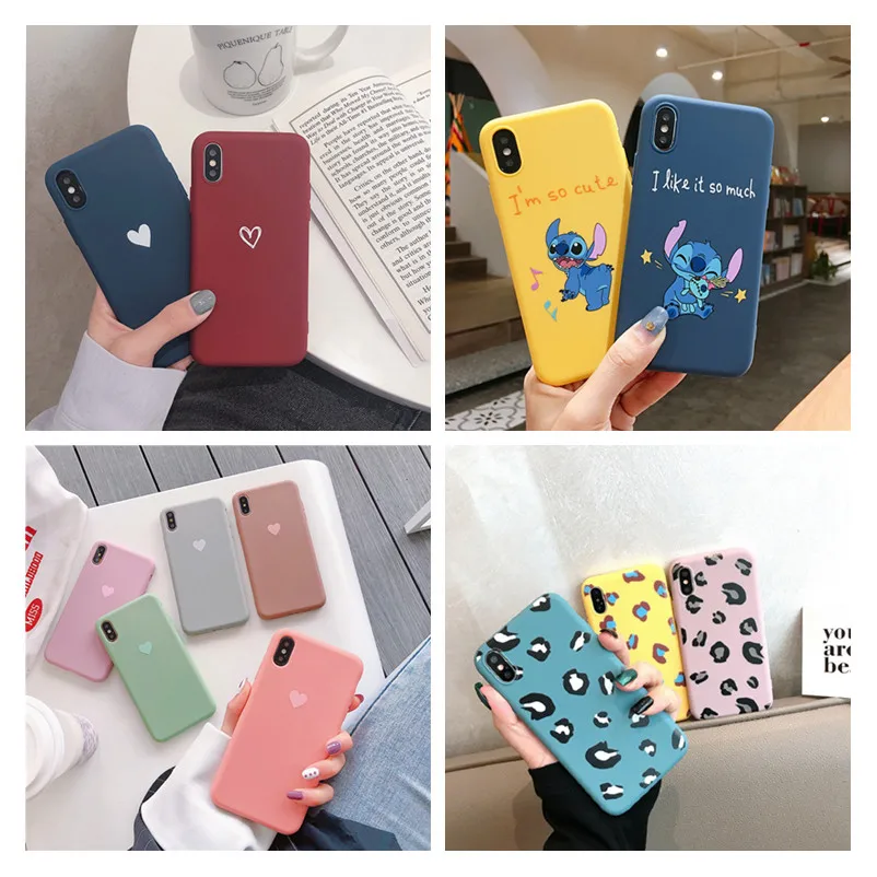 

Mickey soft Protector Cover For Iphone 6 S silicon luxury For Iphone 7 Iphone6 8 Plus X XS Max XR 5 5S SE 6S Phone Case Capa
