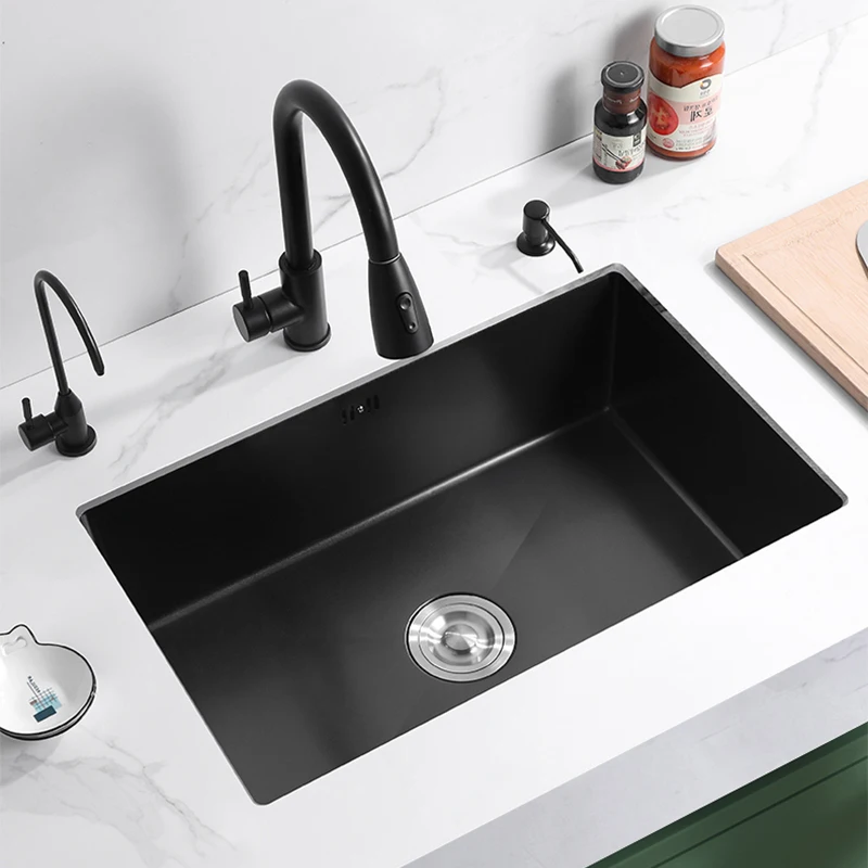 304 Stainless Steel Kitchen Sink Multiple Size Single Bowl Undermount Basin kitchen accessories kitchen sink for Kitchen Fixture Improvement With Drainage