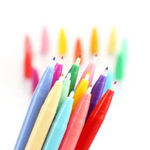 24 Colors Felt Tip Drawing Pen 0.3mm Watercolor Pen Fineliner Scrapbook Color Ink Design Pen Cute Stationary Kawaii