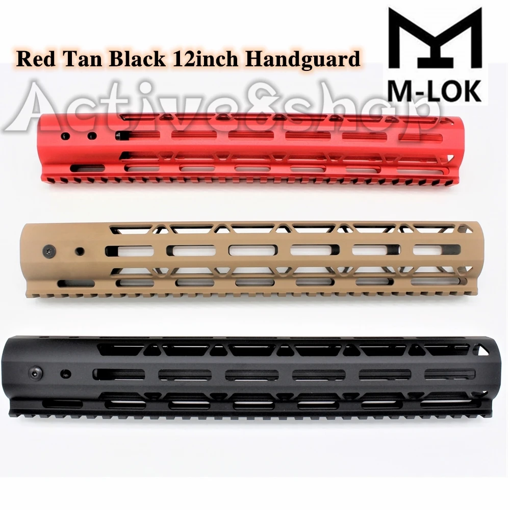 3 вида цветов 12inch AR15 Free Float Mlok Handguard Picatinny Rail для охотничьего тактического