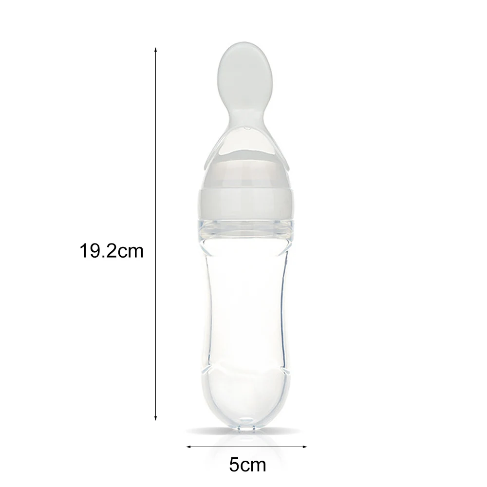 5Colors Safety Newborn Baby Bottle With Spoon Food Supplement Rice Paste Feeding Bottle Spoon Food Supplement Training J11
