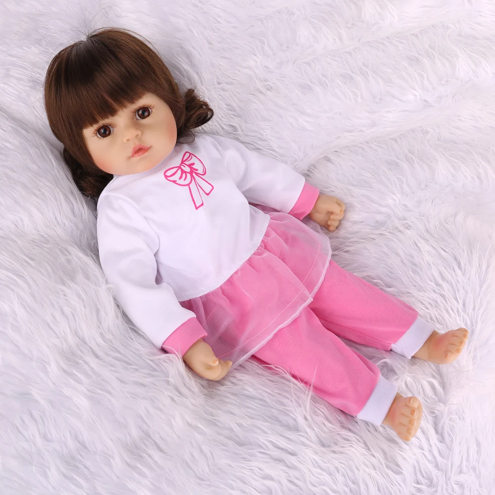 Мягкие силиконовые куклы Reborn Baby 18 дюймов 48 см Bebe Alive Boneca детская кровать Playmates Menina Девочка Малыш Дети День рождения играть игрушки
