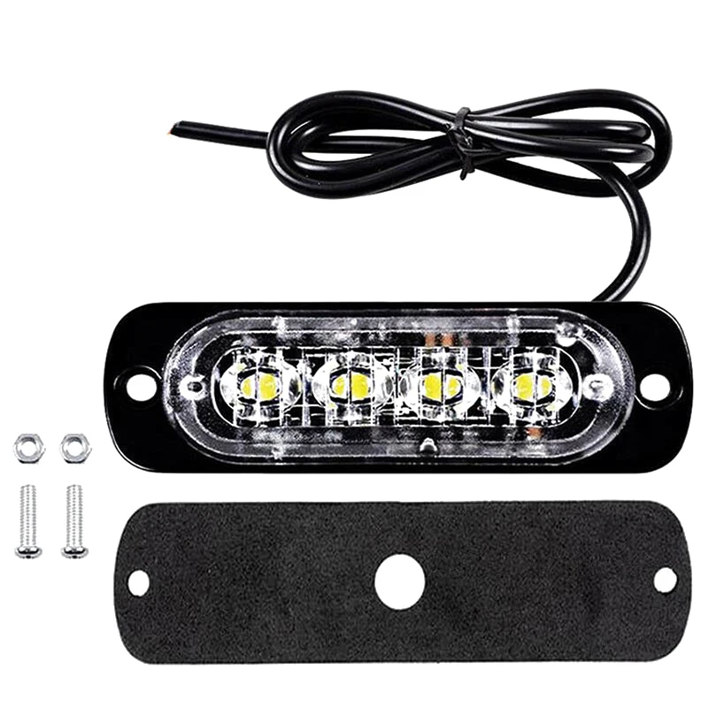 

Auto Urgent Warning Light Bar Off-Road Fog 12-24V 12W 4LED Luminous Car Beam Lamp Dustproof Exterior Parts Bulbs
