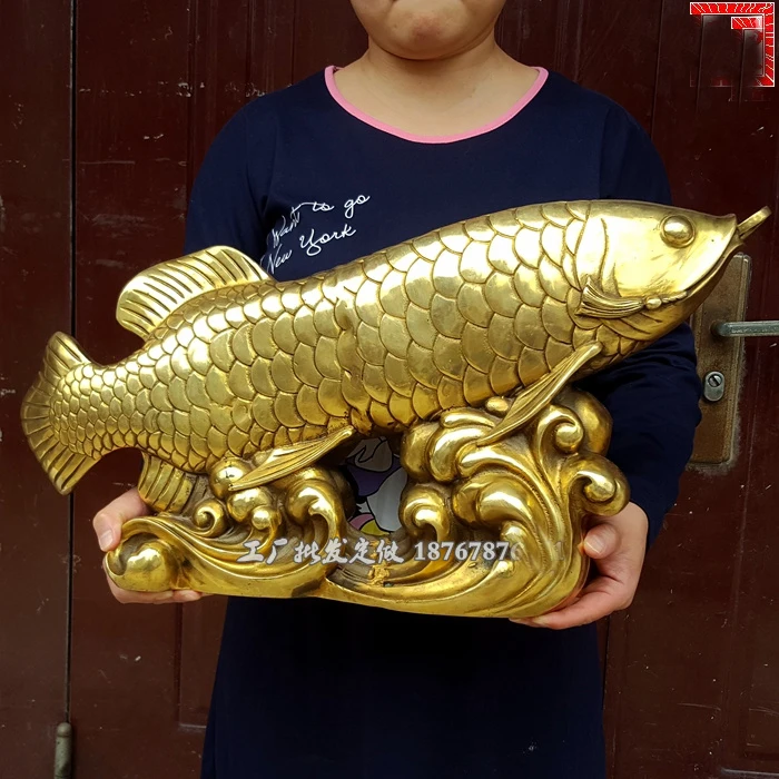 peixe dourado feng shui estátua de cobre