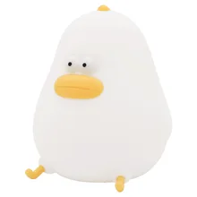 

Cute Animal Chick Silicone LED Night Lamp Nordic Cartoon Design Soft Touch Sensor Baby Kid Home Decorative Fixture Warm Light