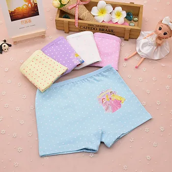 

4pcs/set Princess print cotton underwear for children