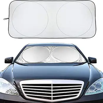 

2020 Custom Car Windshield Sun shade Front Window Visor Cover Sunshade Silver Foil Anti UV Reflector for dropshipping