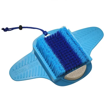 

Fresh Feet- Foot Scrubber With Pumice Stone, Cleans, Smooths, Exfoliates And Massages Your Feet Without Bending In The Shower Or
