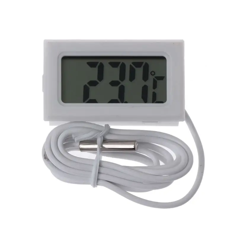 

Mini LCD Digital Thermometer Instant Read Fridge Aquarium Temperature Monitor Detector with Probe