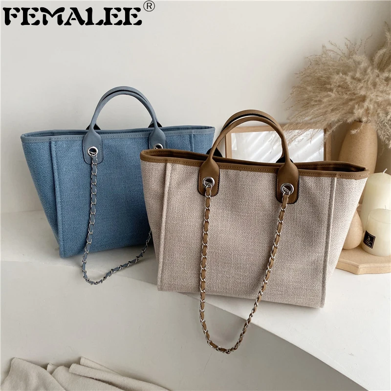 Роскошная женская сумка с цепочками Вместительная дорожная трапеция через плечо