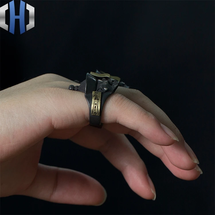 Оригинальное ручное Серебро 925 Серебряное кольцо с зомби женское индивидуальное парное кольцо с черепом мужское кольцо