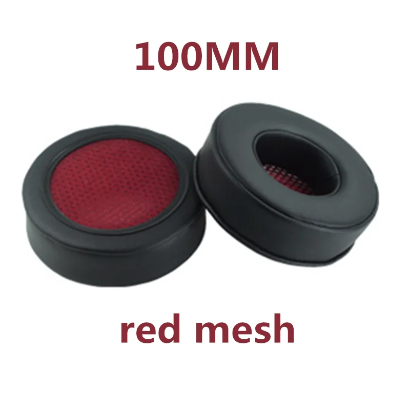 100 red Mesh Запасные части амбушюры с эффектом памяти, подушечки для наушников, черная Bblue красная сетчатая ткань 80 мм 85 мм 90 мм 95 мм 100 мм 105 - Цвет: 100 red Mesh