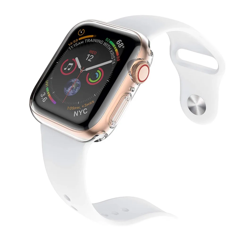 Чехол для часов Apple watch 4 3 2 1 42 мм 38 мм мягкий 360 тонкий чистый ТПУ защитный чехол s для iWatch series 4/3/2/1 44 мм 40 мм