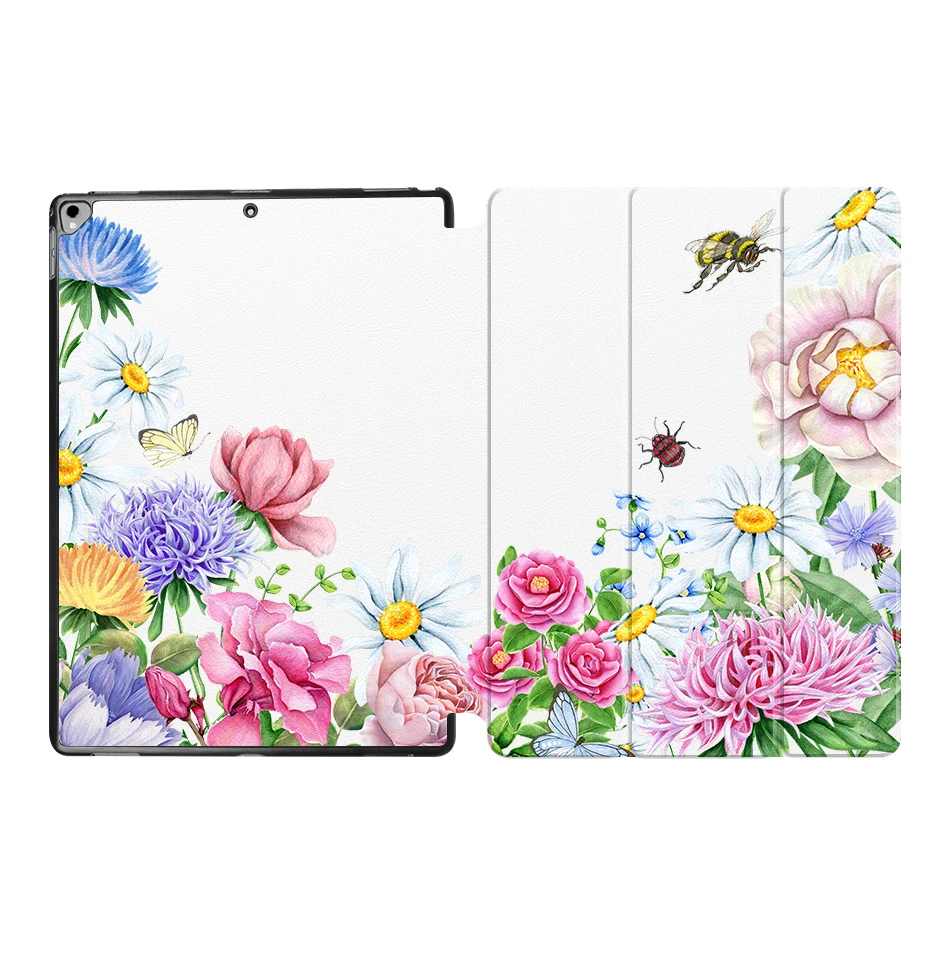 MTT Flower чехол для планшета для iPad Pro 12,9 '' из искусственной кожи откидная подставка смарт-чехол защитный чехол A1584 A1652 A1670 A1671 - Цвет: IP11