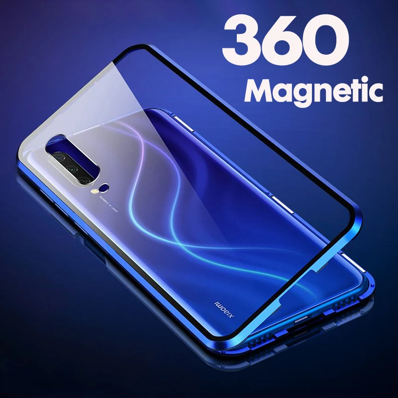 360 металлический чехол-футляр на магните для Xiaomi Redmi Note 7 8 Pro Redmi K20 Pro mi A3 9 9se 8 9t pro Pocophone F1 закаленное Стекло чехлы чехол на для Сяоми ксиоми Редми Ноут 7 8 про ми a3 9t про 9 9se 8