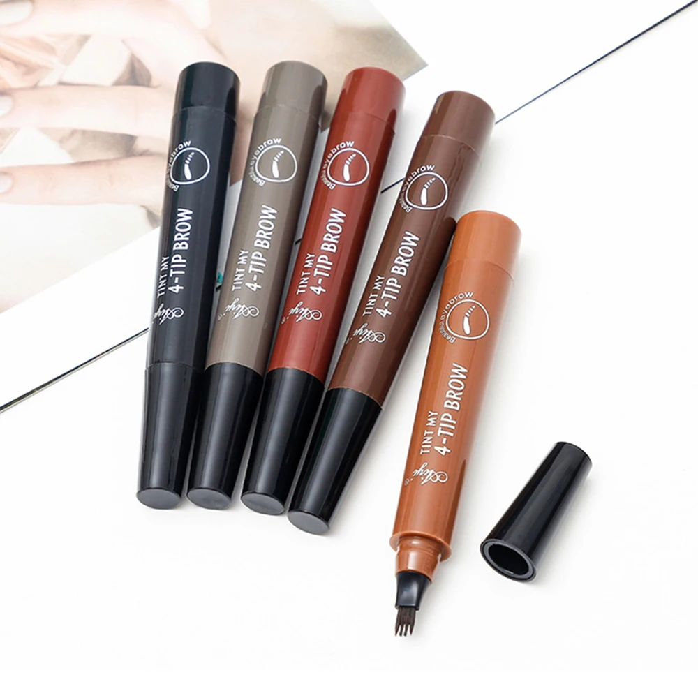 Microblading карандаш для бровей водонепроницаемый вилка кончик бровей Карандаш для татуировки длительный Профессиональный тонкий эскиз жидкий карандаш для бровей