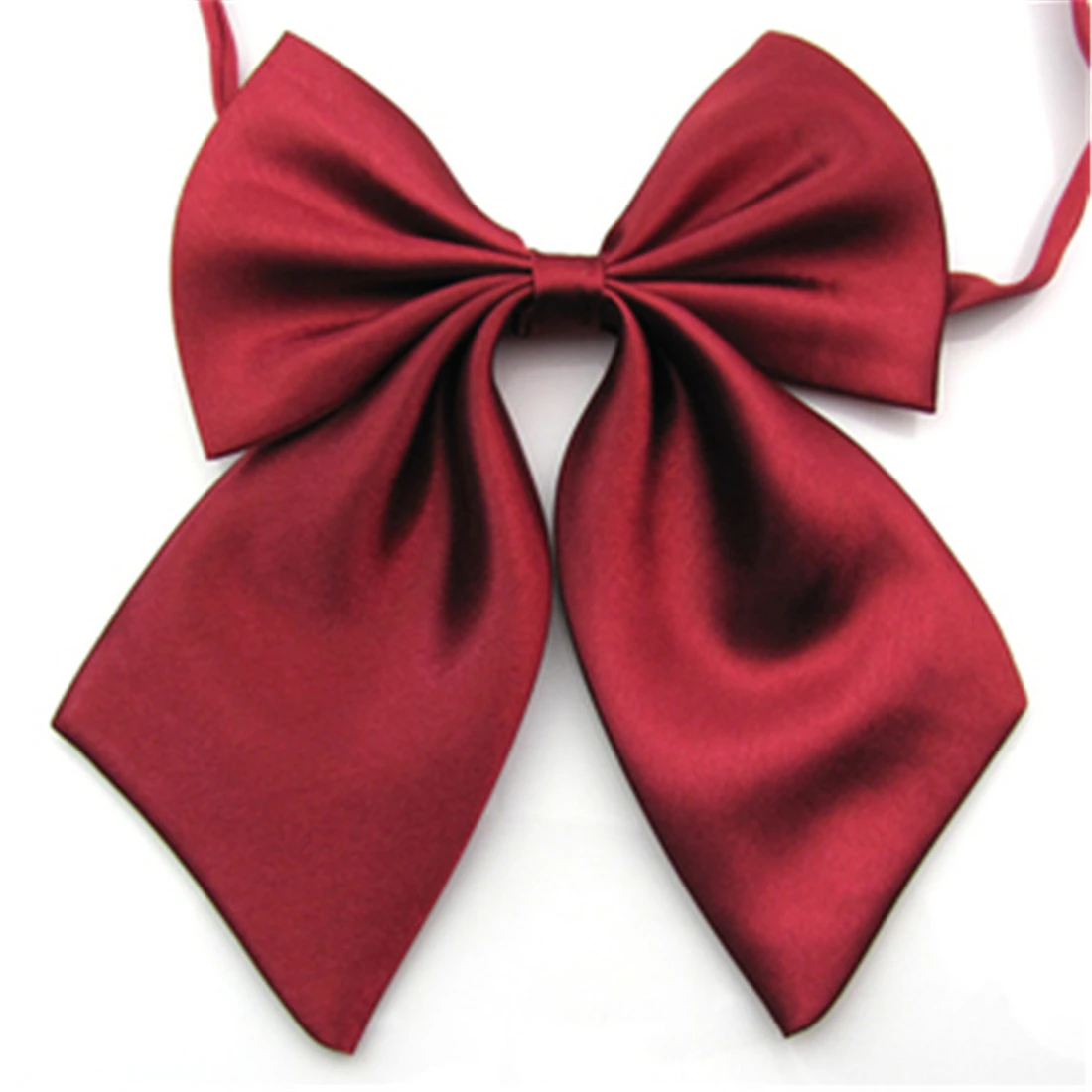 1 шт., Женский галстук, красный, черный, Бабочка, для девушек, однотонный, галстук-бабочка, для девушек, студенток, отель, клерк, официантка, одежда для шеи, шелковые галстуки