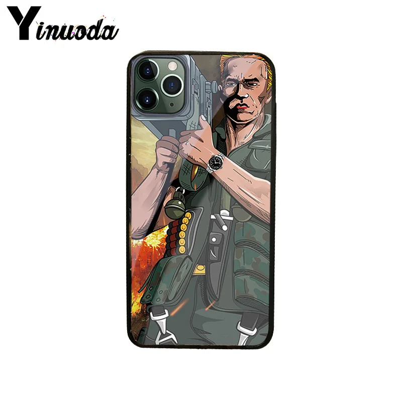 Yinuoda Commando 1985 пленка Арнольд Шварценеггер стеклянный материал чехол для телефона для Apple iPhone 8 7 6 6S Plus X XS MAX XR крышка