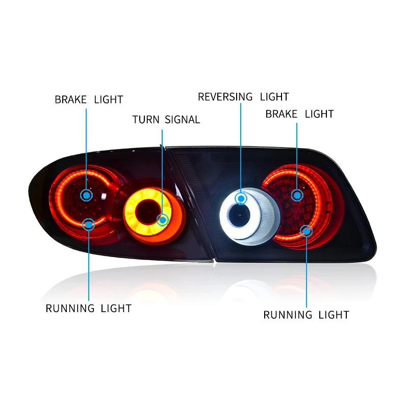Задняя фара для Mazda 6 светодиодные ходовые огни Светодиодный светодиодный стоп-сигнал поворота светодиодные задние фары