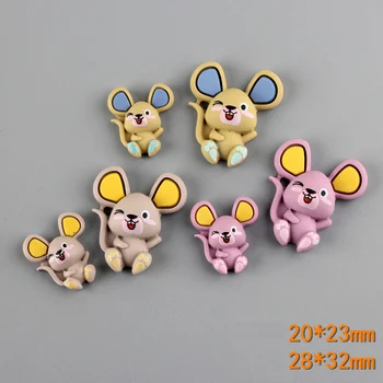 

10Pcs Kawaii Resin Animal Flatback Cabochon Figurine Cartoon Mouse Embellishments for Scrapbooking DIY Fit Phone Deco Part Craft