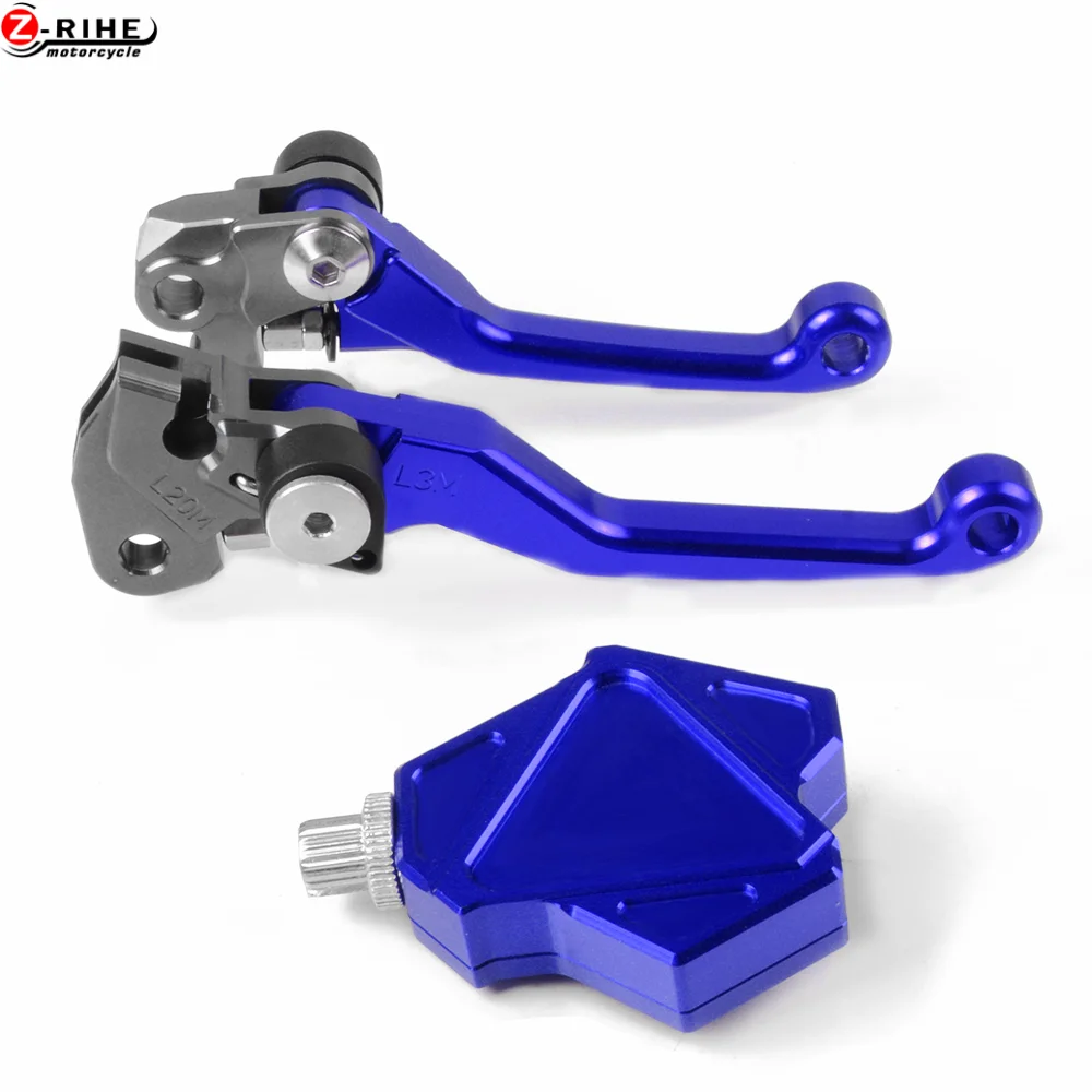 Алюминиевый Рычаг мотоцикла Pivot тормозные рычаги сцепления и легко тяните рычаг сцепления система для honda CRF450RX CRF 450 RX - Цвет: blue