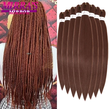 Synthetic Braiding Hair Brown Ombre Hair Extensions Professional Braid Hair for Crochet Twist Braids Soft Yaki Texture 1