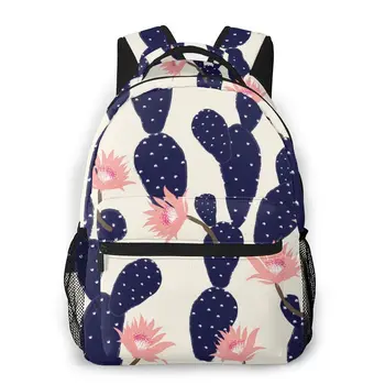 

OLN Women Backpack with Multiple Using Women Backpacks Hand Drawn Cactus Tropical Garden Female School Bag Girls Travel Bag