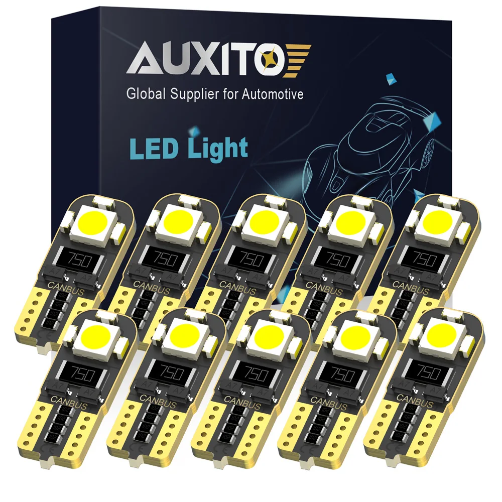 Автомобильная светодиодная лампа AUXITO CANBUS W5W T10 168 194 сигнальные огни для салона Toyota