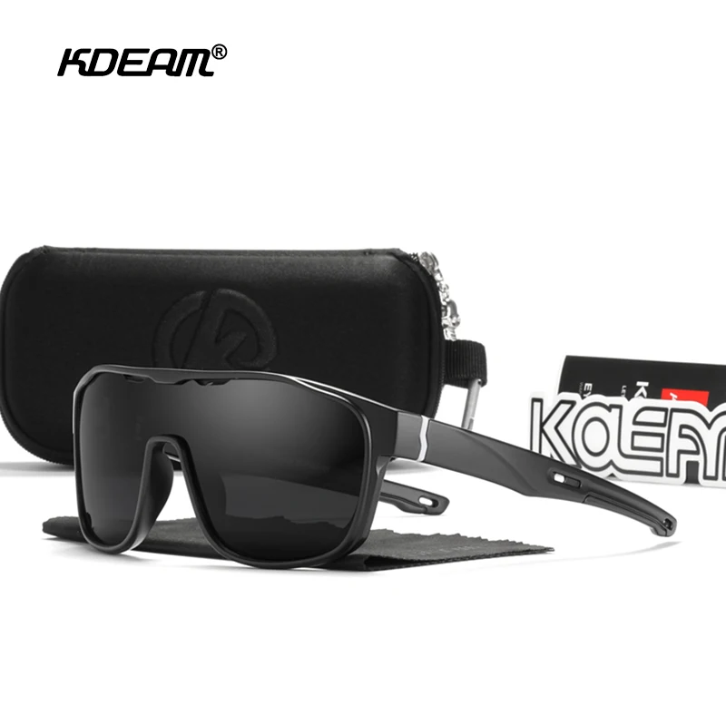 KDEAM reduziert Windage, polarisierte Herren-Sonnenbrille, Sport-Einteiler, mehrschichtige Beschichtungsbrille, Spiegel, Kategorie 3