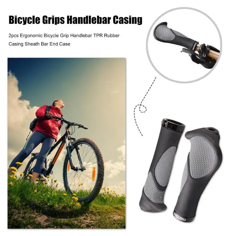 2 шт. велосипедные ручки TPR резиновый интегрированный MTB Удобный прочный велосипедный руль для рук оболочка Аксессуары для велосипеда