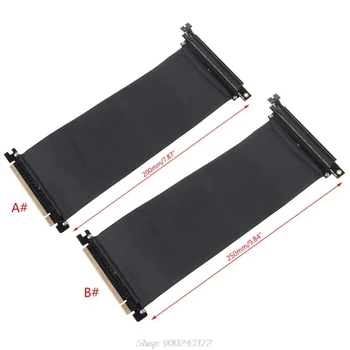 

PCI Express PCIe3.0 16X to 16X Flexible Cable Card Extension Port Adapter 90 Degree Angle Extender Riser Card S23 20 Dropship