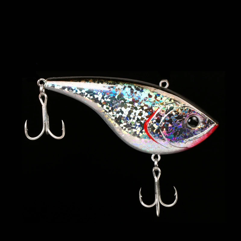 5pcs Pack Crankbaits Set VIB Lures with Treble Hook Rattle Track Lures 3D Fishing Eyes for Trout Walleye Redfish