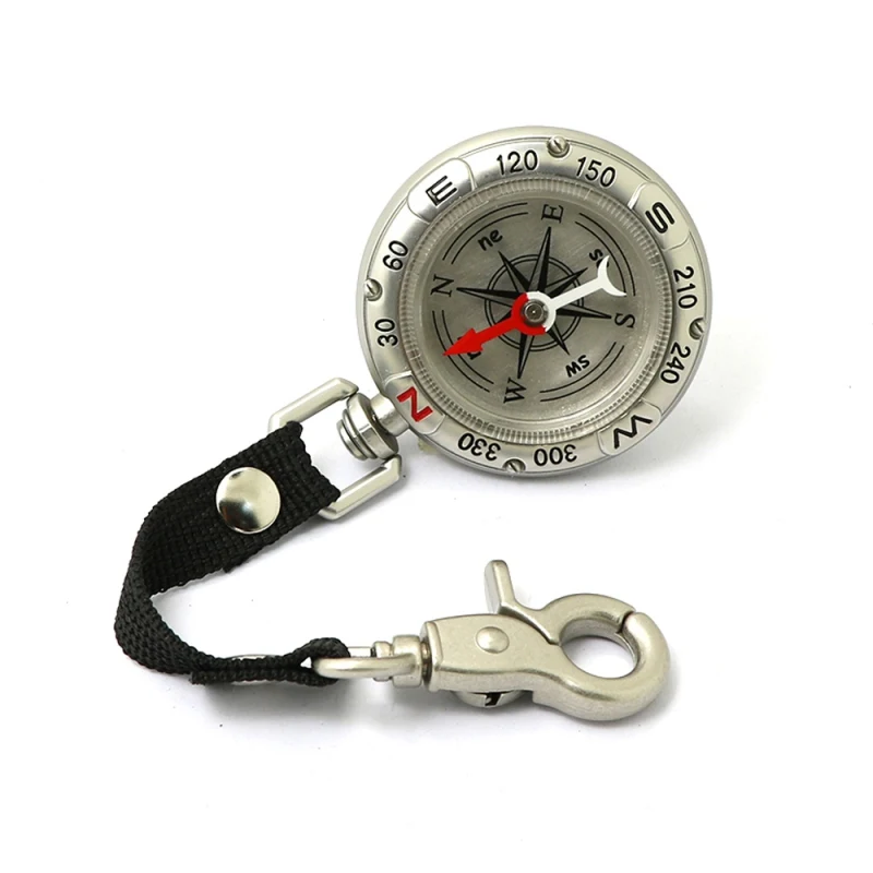 Newest ArrivalPortable Key Ring Compass Outdoor Hang Buckle Compass Vintage Zinc Alloy Metal Lanyard Compass For Hiking Camping