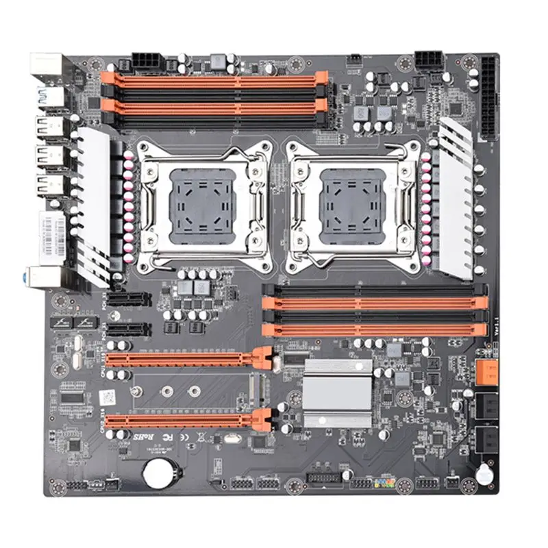 X79 двойной процессор Материнская плата LGA 2011 E-ATX USB3.0 SATA3 PCI-E 3,0 с двойной процессор Xeon материнская плата с M.2 слотом dual Giga LAN