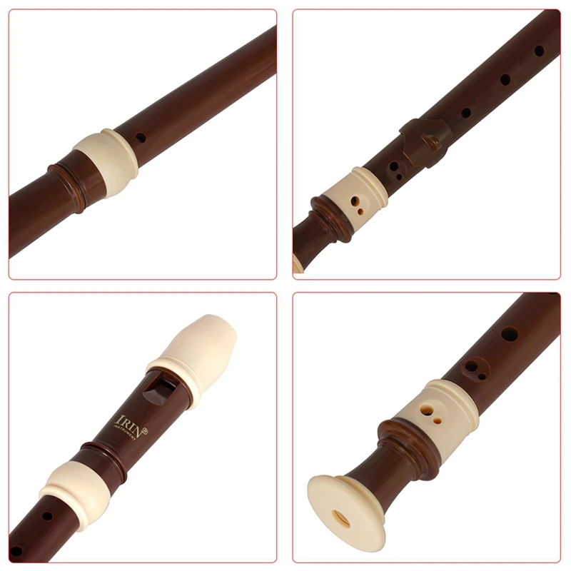 Irin Abs Recorder Soprano Clarinet Long Flute Baroque Recorder Fingering Musical Instrument Accessories Beginner