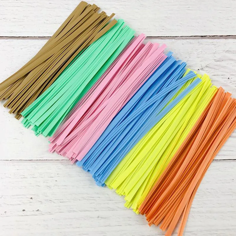 

500pcs 0.4x10cm colorful Metallic Twist Ties Gift Wrap Sealing Binding Wire Candy Wedding Gifts Lollipop packing 100pcs/set