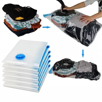 

High Capacity Vacuum Bag Package Compressed Organizer for Quilts Clothes Transparent Space Saving Seal Bags Foldable Storage Bag