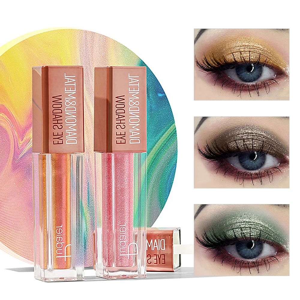 Жидкие тени для век 12 цветов блестящие металлические пигменты Минеральные