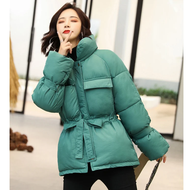 2026 New Winter Hooded Long Sleeve Solid Color Black Cotton-padded Warm Loose Big Size Jacket Women Parkas Fashion Outwear