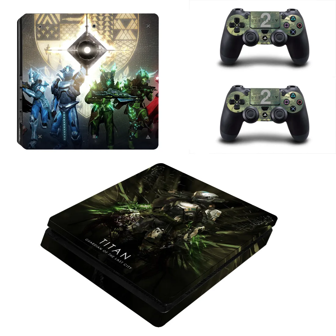PS4 Slim sticker s Destiny 2 Play station 4 Slim Виниловая наклейка для кожи наклейка Pegatinas для playstation 4 Slim консоль и контроллер - Цвет: YSP4S-1465