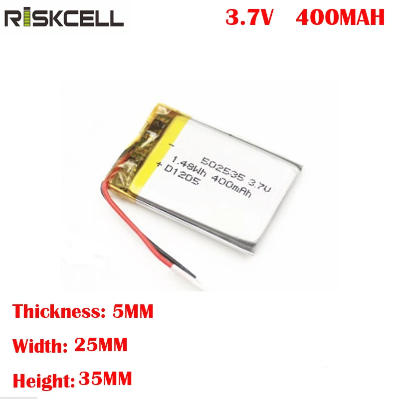 502535 400mah 3,7 v titanate жесткий чехол Дрон обогатить мощность литий-полимерные ионные батареи