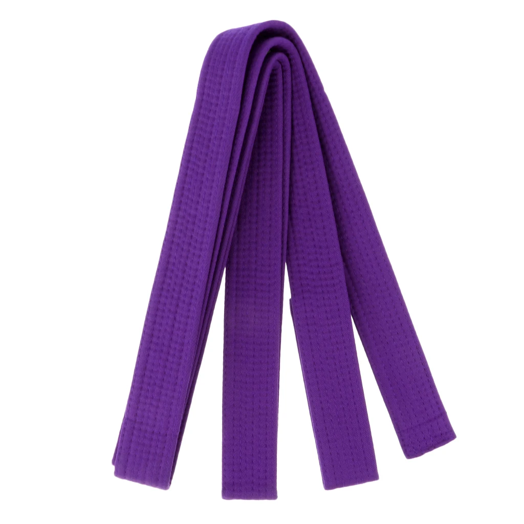 Purple Профессиональный пояс для тхэквондо каратэ, дзюдо двойной обертывание боевых искусств полоса спортивный пояс - Цвет: Purple