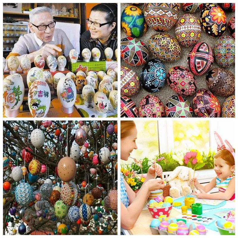Расписное яйцо для детей ручной работы DIY Модель куриное яйцо ракушка подвесное украшение окрашенное яйцо ракушка искусство для детского сада зона материал