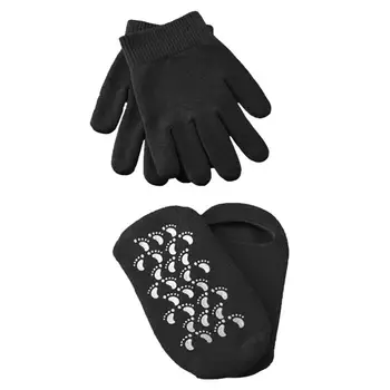 

2 Pairs Moisturizing Gloves Foot Cover Moisturizing Essential Oil Gel Gloves Softening Spa Socks Gloves Hand Skin Care Gloves