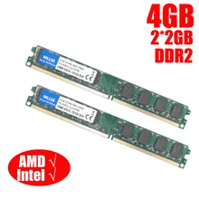 MLLSE-memoria RAM DIMM DDR2 para ordenador de escritorio, PC2-6400/PC2-5300, 4GB(2GB x 2 piezas), buena calidad y alta compatibilidad, 800Mhz/667Mhz
