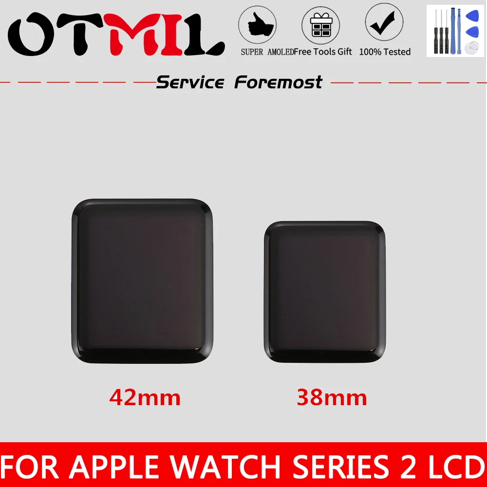Есть для Apple Watch Series 2 ЖК-дисплей сенсорный экран дигитайзер Series2 S2 38 мм/42 мм Pantalla ЖК Замена Черный