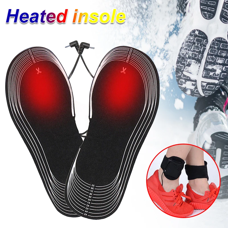 

Heated Insoles Electric Foot Heated Clothing Snow Heating Home Furnishing Keep Warm Skiing Warmer Insoles With battery box