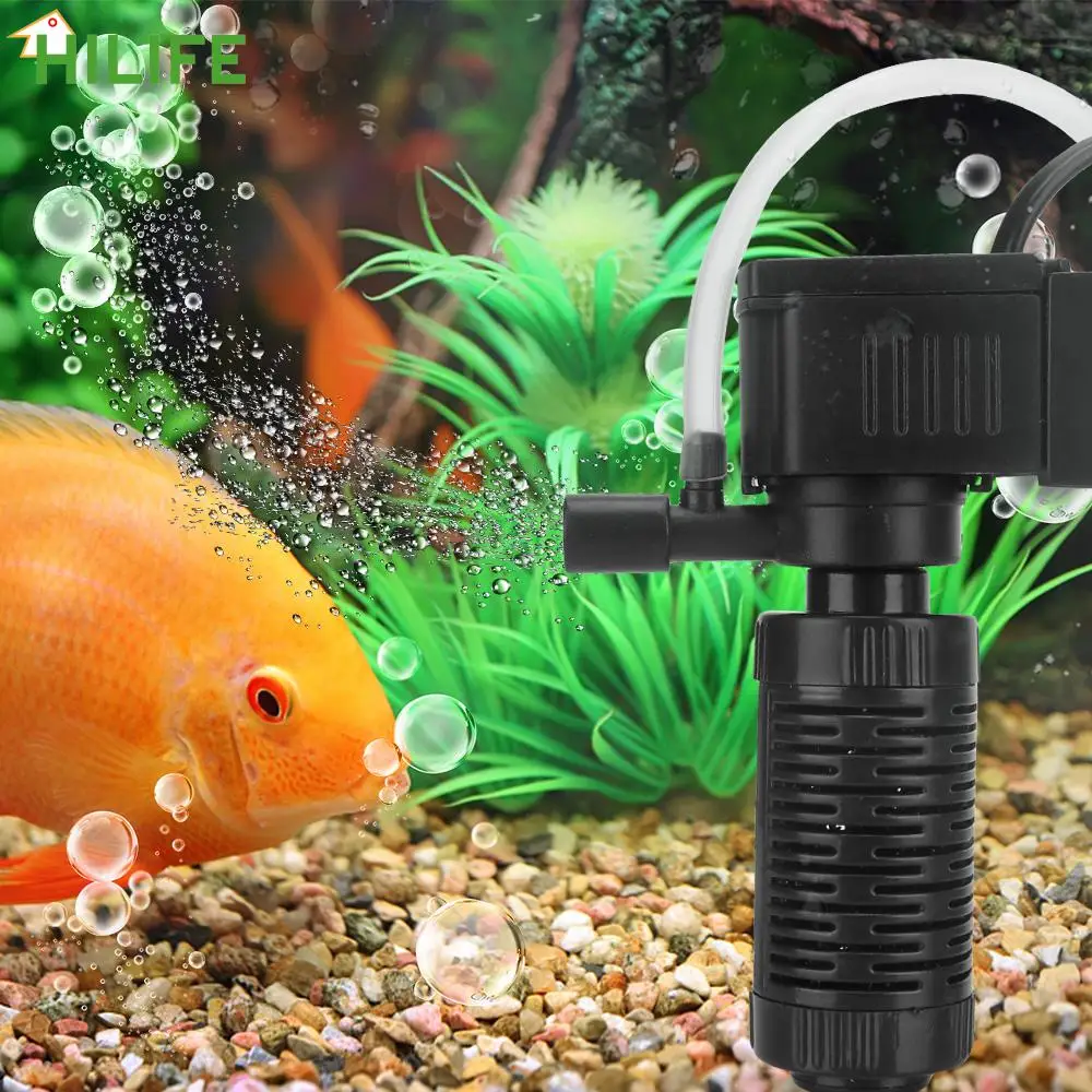 AquariumFishTankFilterPump3in1FilterOxygenationSubmersible