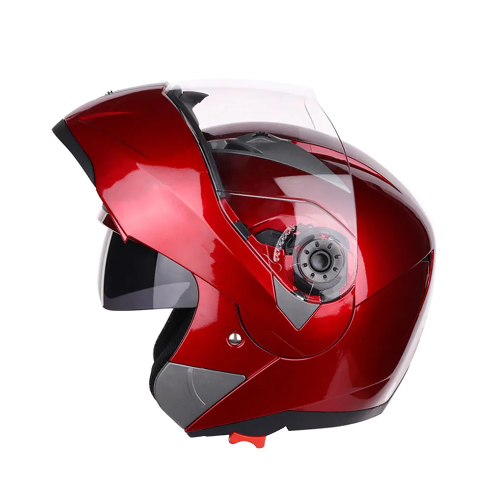 Флип-ап анфас мотоциклетный шлем мотоциклетный модульный двойной объектив мотокросса шлем крушение анфас шлемы - Цвет: As Shown