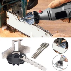 Kit d'outils de fixation de chaîne de scie, affûteur de scie à chaîne, affûtage, broyeur électrique, polissage, Kit d'outils 